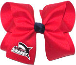 Large Geo Prep Elementary (Baton Rouge) Red with Navy Knot Bow
